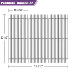 20 1/2″ 54801 Stainless Steel Grill Grate Replacement for DCS Grill Parts, Cooki