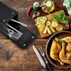 Grill Accessories Storage Bag 600D Waterproof Hanging Design 16x16x51cm