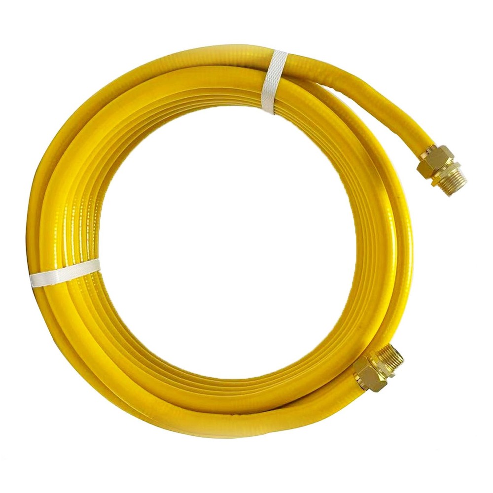 Yarzelar 1/2 Inch CSST Gas Line Kit, 33FT Corrugated Stainless Steel Flexible Ho