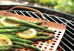 QN71 Large Grill Grid Handles Copper NonStick BBQ Roasting Tray