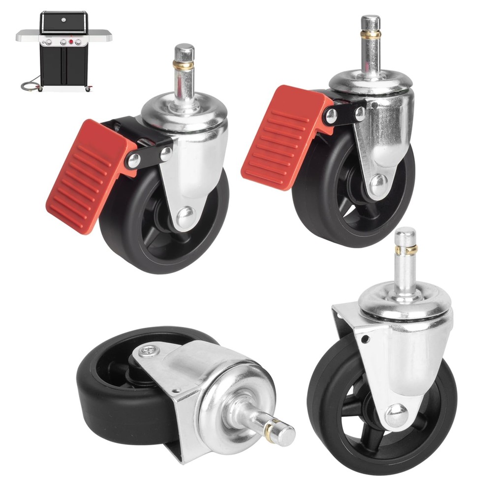 Bqmax Grill Wheels For Weber Genesis 300/400 Series Grills 2022 Locking Caster