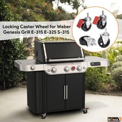 Bqmax Grill Wheels For Weber Genesis 300/400 Series Grills 2022 Locking Caster