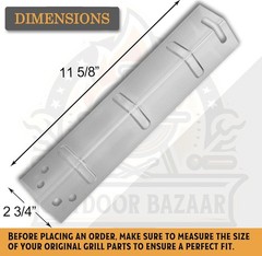 Set of Three Stainless Steel Heat Plates for 3 Burner Walmart Expert Grill Model