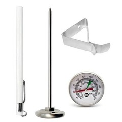 Efengcook 1 3/8 Inch Dial Milk Coffee Food Thermometer White 1-3/8