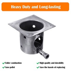 Heavy Duty Steel Fire Burn Pot Parts for Traeger Pit Boss Wood Pellet Grills US^