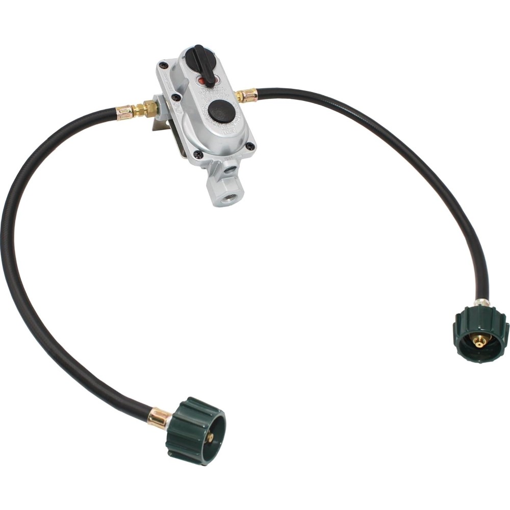 2-Stage Auto Changeover LP Propane Gas Regulator for RVs with Pigtails
