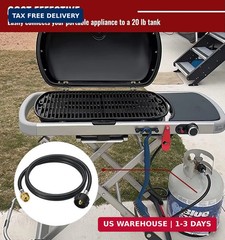CALPOSE 6 Feet Propane Adapter Hose, 1lb to 20lb Adapter Converts 1lb Appliances