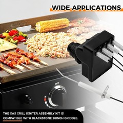 Grill Burner Igniter Assembly Kit for Blackstone 28″ Griddle AA Battery Ignitor