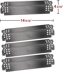 14 9/16-Inch Replacement Flame Tamers for Nexgrill & Grillmaster Grills – 4-Pack