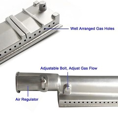 Replacement Parts Cast Stainless Steel Burner for Bull BBQ, Premium Outdoor G…