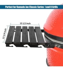 Side Shelves for Kamado Joe Classic Series. Grill Side Bamboo Shelves 5 Slats