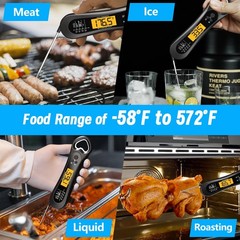 Meat Thermometer Digital, Instant Read for Grill and Grey