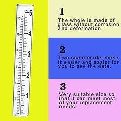 Glass Rain Gauge Tubes 4 Pcs 5 Inch