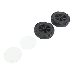 Plastic 6 Inch BBQ Grill Wheels Set of 2 Compatible with Most Grill Models