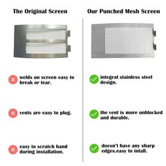 Punched Mesh Screen for XLarge Draft Door Big Green Charcoal Grill Egg Kamado…