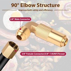3/8 Propane Elbow Adapter for Blackstone Low Pressure Male Flare RV Propane Elb