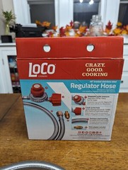 LOCO COOKERS 48″ Stainless Steel Braided Hose With Regulator