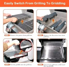 Full Size Griddle Insert for Weber Spirit I & II 200 GS4 Series Gas Grills
