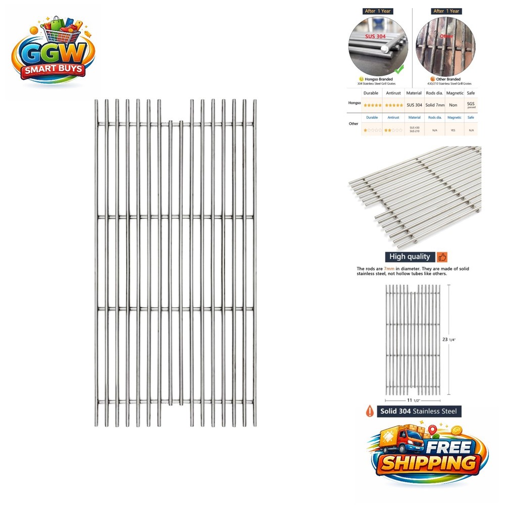 Durable 23 1/4″ SUS 304 Cooking Grates – Fit for Viking VGBQ Series Grills