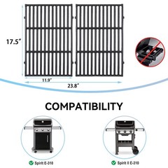 Cast Iron Cooking Grates Spirit Grill Cooking Grids Gas Burner Fire Plates 2 …