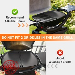 Criditpid Cast Iron Griddle Weber Q1000 Q2000 Series