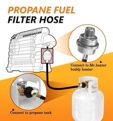 NUPICK Propane Fuel Filter F273699 With Hose, 6FT Propane Hose with Gauge for Mr