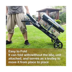 QuliMetal Portable Grill Cart for Weber Q1000, Q2000 Series Gas Grills and Bl…