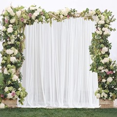 2 Panels Garden Netting Size Adjustable Porch Screen Mesh Outdoor Curtains Li…
