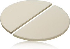 15 Inch Half-Moon Ceramic Heat Deflector Plates for Kamado Joe Classic I, II, II
