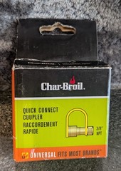 Char-Broil Quick Connect Coupler 3/8″ NPT #5621, New In The Box