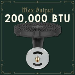 Banjo Burner Head 10″ Diameter High Pressure 200,000 BTU – Heavy Duty Cast Iron