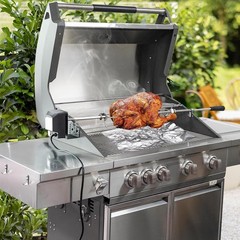 Universal Barbecue Grill 3 Inch Slide Rotisserie Motor Bracket, Black