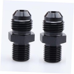 Male M12 x 1.25 Metric Thread 6AN to M12 x 1.25 – 2PCS flare to metric black