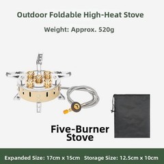 Lightweight Foldable Camping Stove 12500W Compatible with Cookware 9cm-50cm