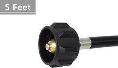 Durable 5ft Propane Adapter for Lanterns, Grills – 1 lb to 20 lb Fuel Solution