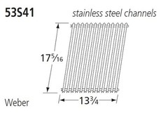 Music City Metals Grill Part # 53S41 – Grid, Ss Channels, 17.3125 X 13.75