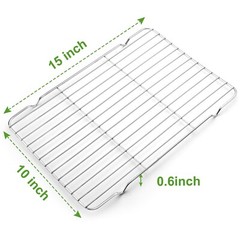 Cooling Rack and Baking Rack with Stainless Steel, 2 – Pack 10 x 15 Inches He…