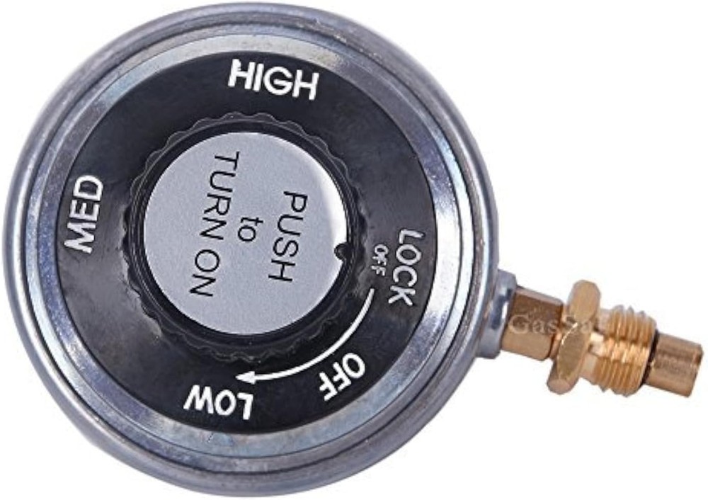 Propane Gas Grill Control Valve Table Top Regulator with a 1″-20 Female Throwaw
