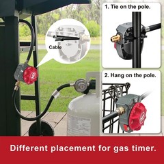 NO WORRIEZ Gas Timer: Propane/Natural Gas, Outdoor Grill/Fire Pit/Pizza Oven, 10