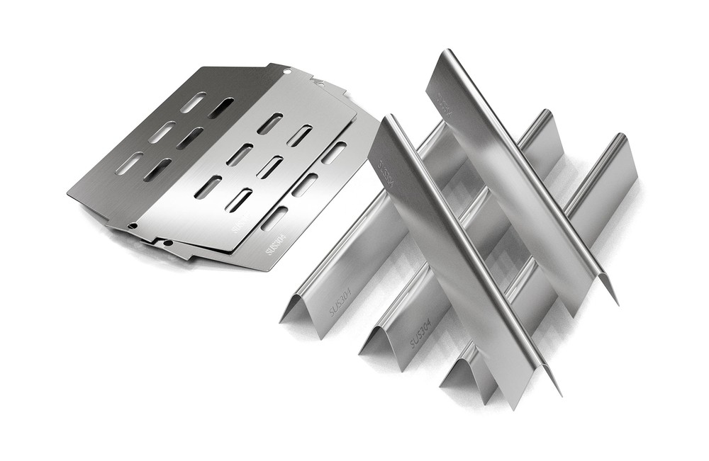 QuliMetal SUS304 17.5″ Flavorizer Bars and Heat Deflectors for Weber Genesis …