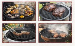 Cast Iron Grill Grates Grid Round for 22 Inch Weber Charcoal Grill,Cooking Grate