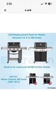 6788 Griddle Insert for Weber Genesis II 300 Series Gas Grill No-Stick Full Size