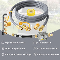 Upgraded 10Ft Upgraded Propane to Natural Gas Conversion Kit for Weber Genesis,