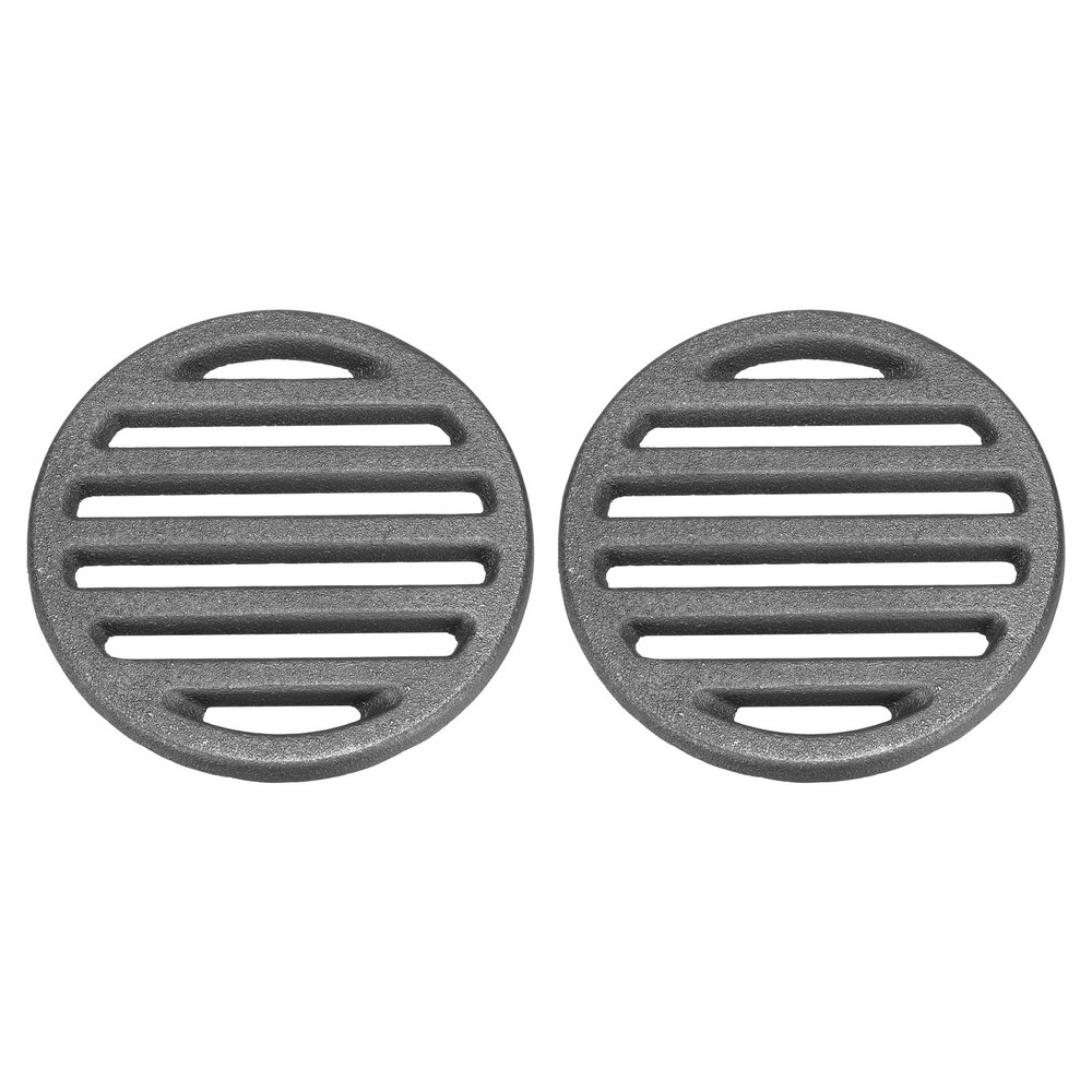 2 Pcs Cast Iron Fire Grate, 3.9″ Round BBQ Grill Grate Replacement High Heat …