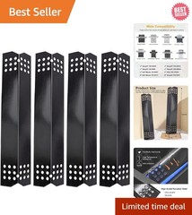 4-Pack Grill Heat Plates – Porcelain Steel Flame Tamers for Versatile Grill M…