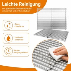 Stainless Steel Grill Grates Replacement for Weber Spirit 300 Series & Genesis 7