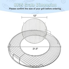 21.5” Stainless Steel Grill Grates Replacement for Charcoal Kettle & Smoker