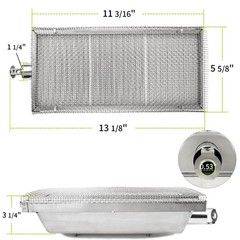Beurbcikue Ceramic Infrared Side Burner for Napoleon Prestige 500 665 Silver