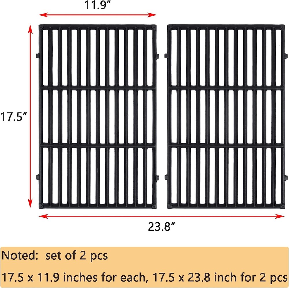 17.5″ Grill Grates Replacement for Weber 7638, Spirit 300, Spirit E/S 310, E/S 3