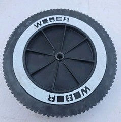 2000 -2001 Weber Silver Gas Grill – Right Hand Large 8″ Wheel #1
